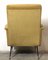 Italian Yellow Microvelvet Armchair with Brass Feet by Marco Zanuso, 1950s 7