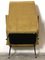 Italian Yellow Microvelvet Armchair with Brass Feet by Marco Zanuso, 1950s 10
