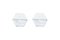 Hexagonale Weiße Marmor Untersetzer mit Korken von Fiammettav Home Collection, 2er Set 1