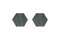 Posavasos hexagonales de mármol verde con corcho de Fiammettav Home Collection. Juego de 2, Imagen 1