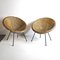 Chaises Egg en Rotin, Italie, 1950s, Set de 2 6