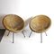 Egg chair in vimini, Italia, anni '50, set di 2, Immagine 3