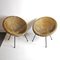 Italian Rattan Egg Chairs, 1950s, Set of 2 3