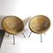 Italian Rattan Egg Chairs, 1950s, Set of 2 1
