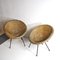 Italienische Rattan Egg Chairs, 1950er, 2er Set 2