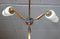 Mid-Century Brass, Teak and Glass Ceiling Lamp 5