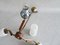 Mid-Century Deckenlampe aus Messing, Teak und Glas 10