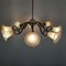 Light Olive Opaline Glass Chandelier, Italy, 1950s, Image 3