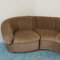 Velvet Modular Sofa and Armchair, 1970s, Set of 5 3