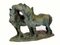 Italian Pottery Ceramic Horses Sculpture by Guido Cacciapuoti, 1920s 1