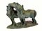 Italian Pottery Ceramic Horses Sculpture by Guido Cacciapuoti, 1920s, Image 1