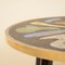Mid-Century Handcrafted Ceramic Tile Mosaic, Brass and Wood Coffee Table, 1950s 9