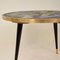 Mid-Century Handcrafted Ceramic Tile Mosaic, Brass and Wood Coffee Table, 1950s 12