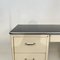 German Bauhaus White Lacquered Metal & Black Linoleum Desk, 1932 17