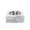 Squared White Marble Cats and Dogs Bowl With Removable Steel from Fiammettav Home Collection 1