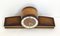 Horloge Mid-Century en Bois Verni de FFR 12