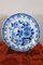 Ceramic Platters with Blue Floral Decorations by Delft, 1980s, Set of 2 3
