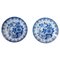 Ceramic Platters with Blue Floral Decorations by Delft, 1980s, Set of 2 1