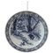 Vintage Blue & White Wall Plate from Delft, 1950s 1