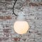 Vintage Industrial White Porcelain & Opaline Milk Glass Pendant Lamp, Image 6