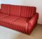 Rotes und Braunes Vintage Stoff Sofa, 1970er 3