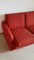 Rotes und Braunes Vintage Stoff Sofa, 1970er 4