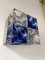 Italian Blue & Clear Glass and Stainless Steel Cube Sconces from Poliarte, 1970s, Set of 2, Image 9
