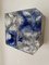 Italian Blue & Clear Glass and Stainless Steel Cube Sconces from Poliarte, 1970s, Set of 2, Image 13
