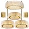 Glass and Brass Light Fixtures from Doria, Germany, 1960s, Set of 6, Image 1