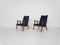 Lounge Chairs in Velvet by Louis Van Teeffelen for Webe, the Netherlands, 1960s, Set of 2 1