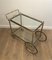 Neoclassical Silvered Brass Drinks Trolley by Maison Bagués, France, 1940s 2