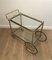 Neoclassical Silvered Brass Drinks Trolley by Maison Bagués, France, 1940s, Image 2