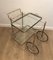 Neoclassical Silvered Brass Drinks Trolley by Maison Bagués, France, 1940s 3