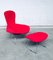 Fauteuil et Ottomane Mid-Century par Harry Bertoia pour Knoll International, Set de 2, 1960s 1