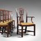 Antike Esszimmerstühle aus Mahagoni & Leder, 6er Set 2