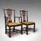 Antike Esszimmerstühle aus Mahagoni & Leder, 6er Set 5