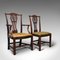 Antique Mahohany and Leather Dining Chairs, Set of 6 5