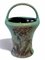 Italian Floral Pottery Vase from Deruta, 1940s, Image 1