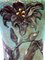 Italienische Florale Keramikvase von Deruta, 1940er 2