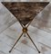 Triangular Marble Topped Side Table, 1950s, Image 1