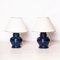 Canvas Table Lamps, 1950s, Set of 2 1