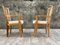 Large Oak Lounge Chairs by Guillerme et Chambron, Set of 2 12