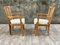 Large Oak Lounge Chairs by Guillerme et Chambron, Set of 2 11
