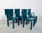 Green Leather Armchairs by Paolo Piva for B&B Italia / C&B Italia, 1980s, Set of 4 19