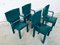 Green Leather Armchairs by Paolo Piva for B&B Italia / C&B Italia, 1980s, Set of 4 10