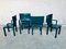 Green Leather Armchairs by Paolo Piva for B&B Italia / C&B Italia, 1980s, Set of 4 8