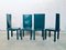 Green Leather High-Back Dining Chairs by Paolo Piva for B&B Italia / C&B Italia, 1980s, Set of 4 3