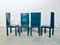 Green Leather High-Back Dining Chairs by Paolo Piva for B&B Italia / C&B Italia, 1980s, Set of 4, Image 3