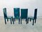 Green Leather High-Back Dining Chairs by Paolo Piva for B&B Italia / C&B Italia, 1980s, Set of 4, Image 4