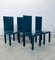 Green Leather High-Back Dining Chairs by Paolo Piva for B&B Italia / C&B Italia, 1980s, Set of 4 17